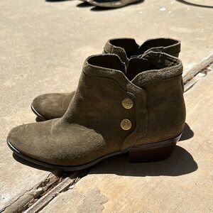Sam Edelman Olive Suede Ankle Boots